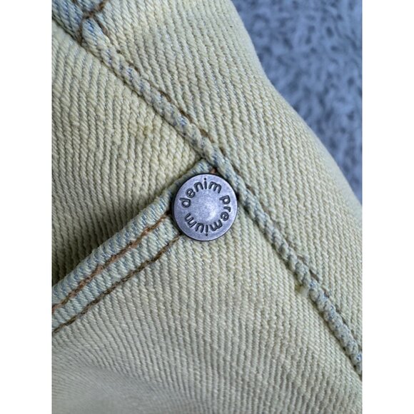 Paige Canyon Yellow Denim Womens Shorts Size 25 Premium Cotton/Polyester Blend - Picture 11 of 15